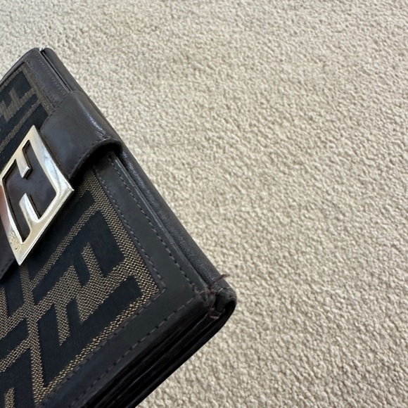 Authentic Fendi Zucca Black and Brown Women's Long Wallet - Picture 4 of 13